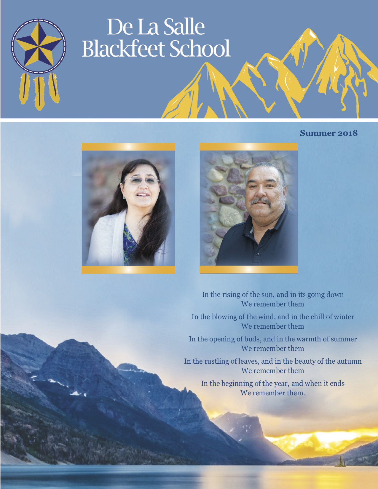 De La Salle Blackfeet Newsletter Summer 2018