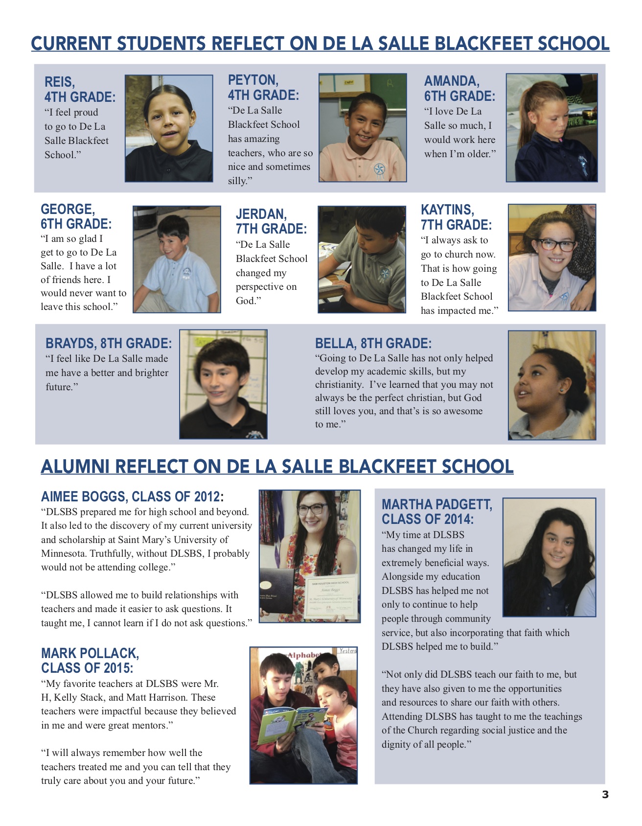 De La Salle Blackfeet Winter Newsletter 2018 pg3