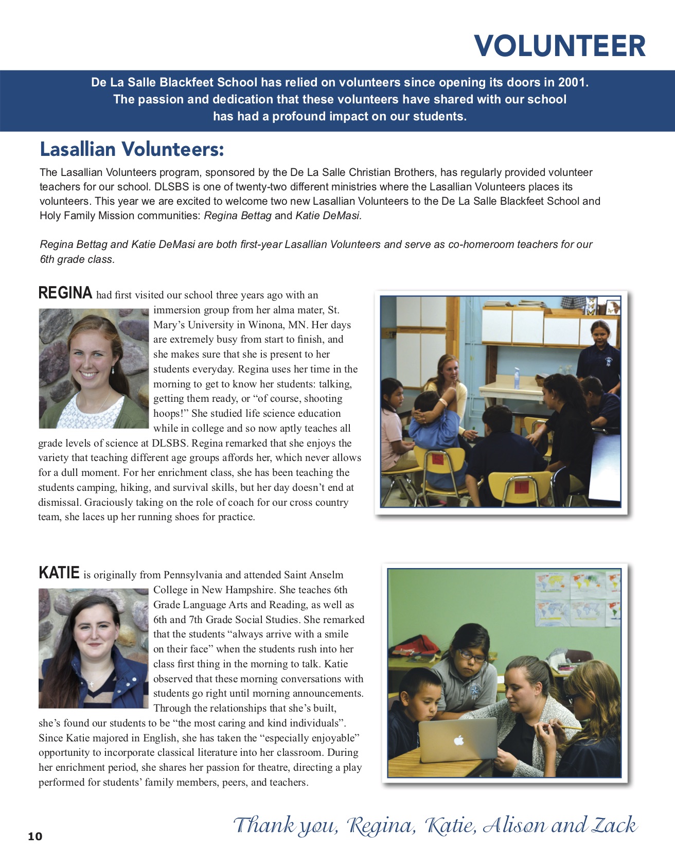 De La Salle Blackfeet Winter Newsletter 2018 pg6